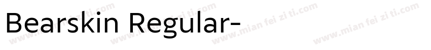 Bearskin Regular字体转换